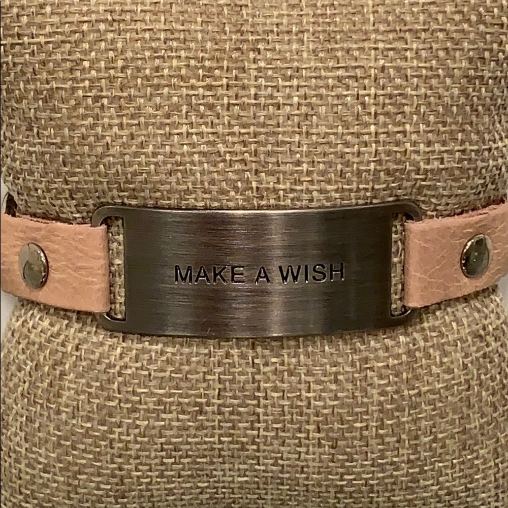 Leather Message Bracelet